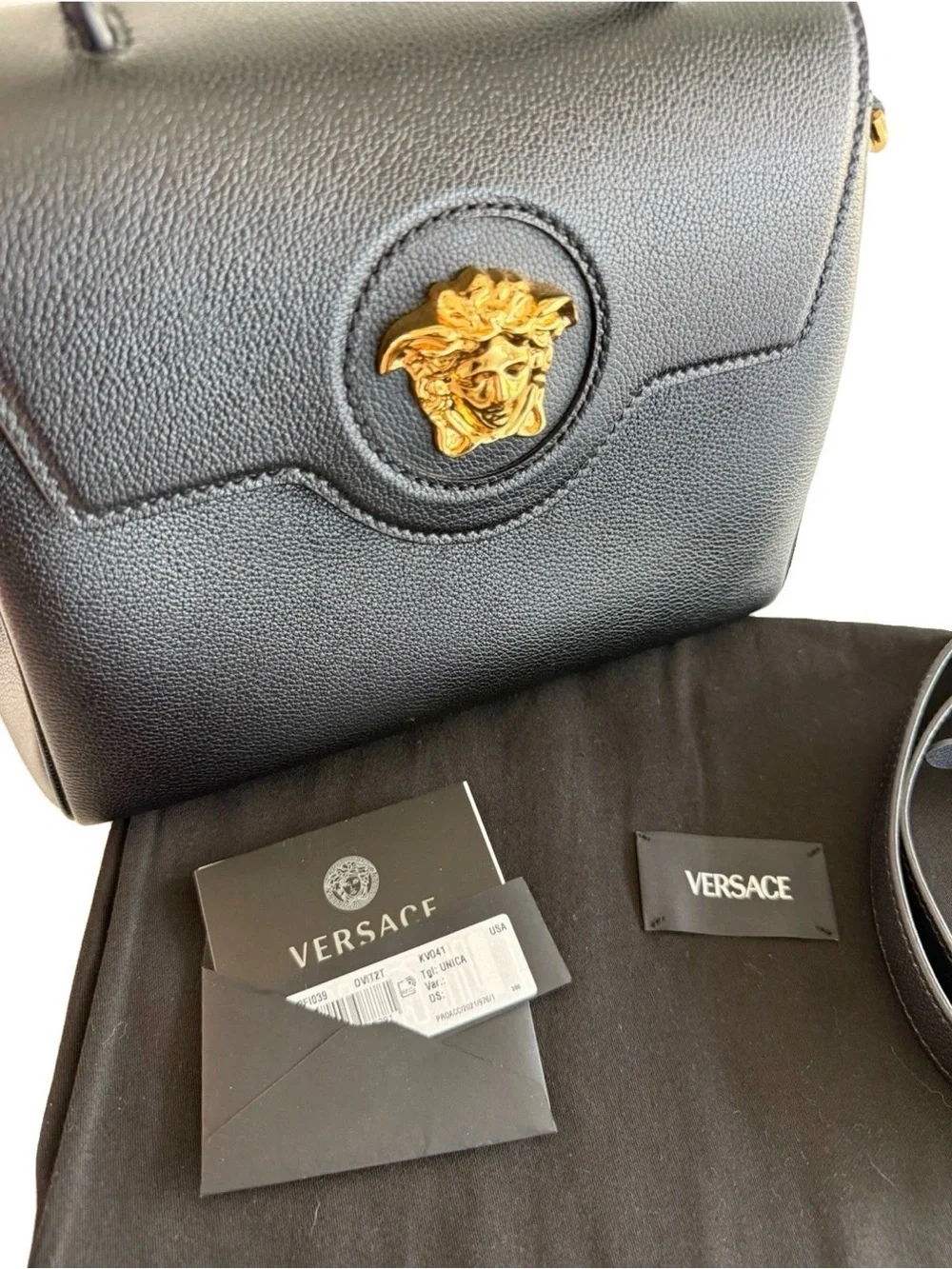 Versace La Medusa Leather Top Handle